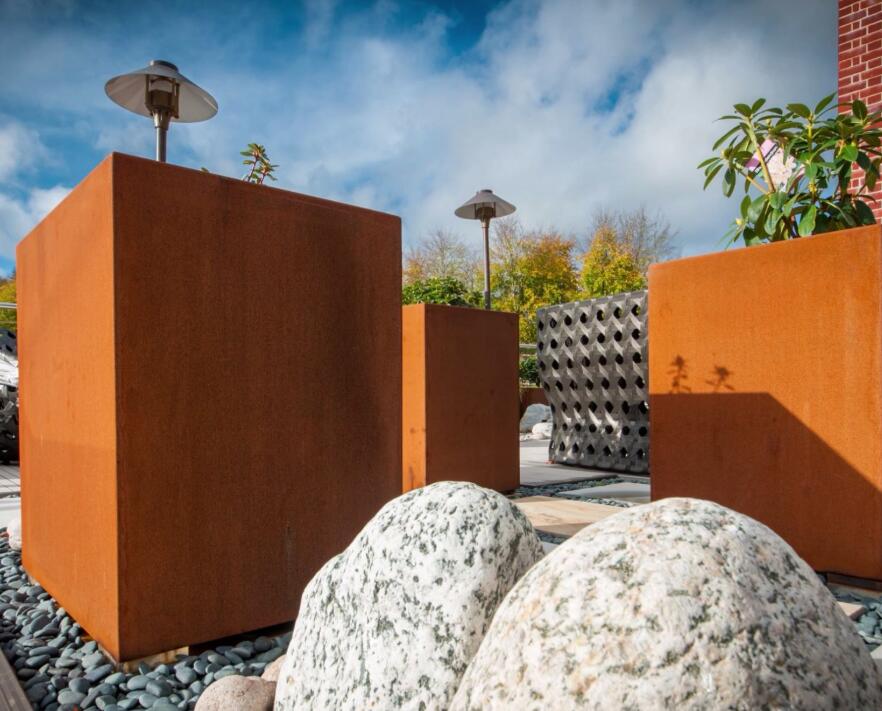 贡嘎锈钢板花箱